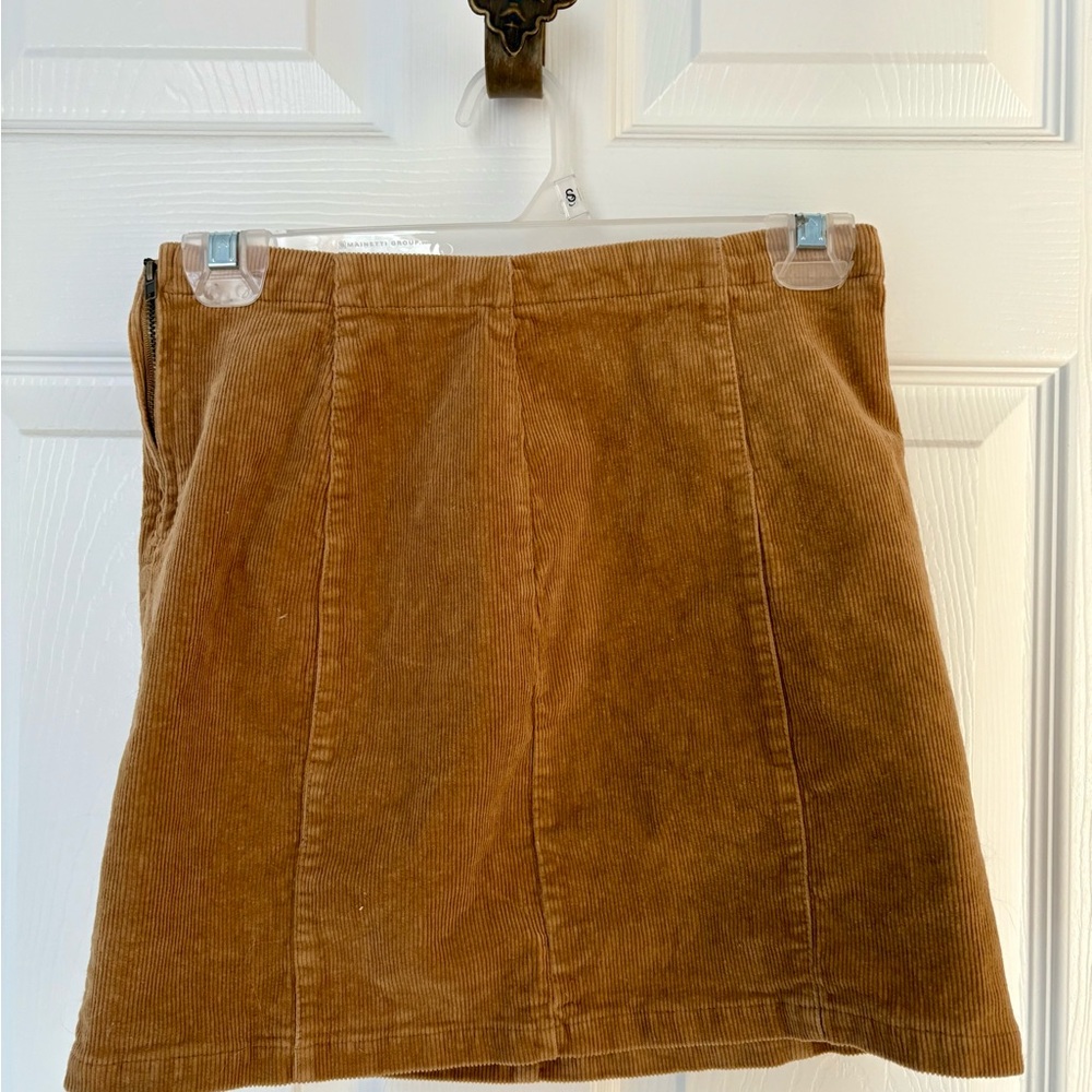 Forever 21 Tan Corduroy Mini Skirt
